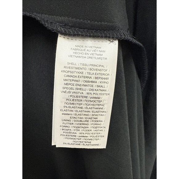 Lauren Ralph Lauren Column Gown Size 12 Black Off Shoulder Side Slit Dress NEW - Picture 11 of 14